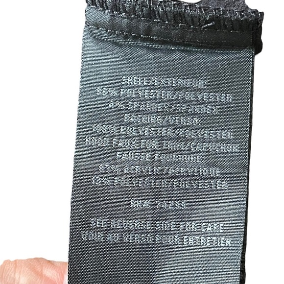 Steve Madden Women’s Black Parka Anorak Hooded Jacket Size M Faux Fur Trim - Picture 9 of 9